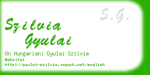 szilvia gyulai business card